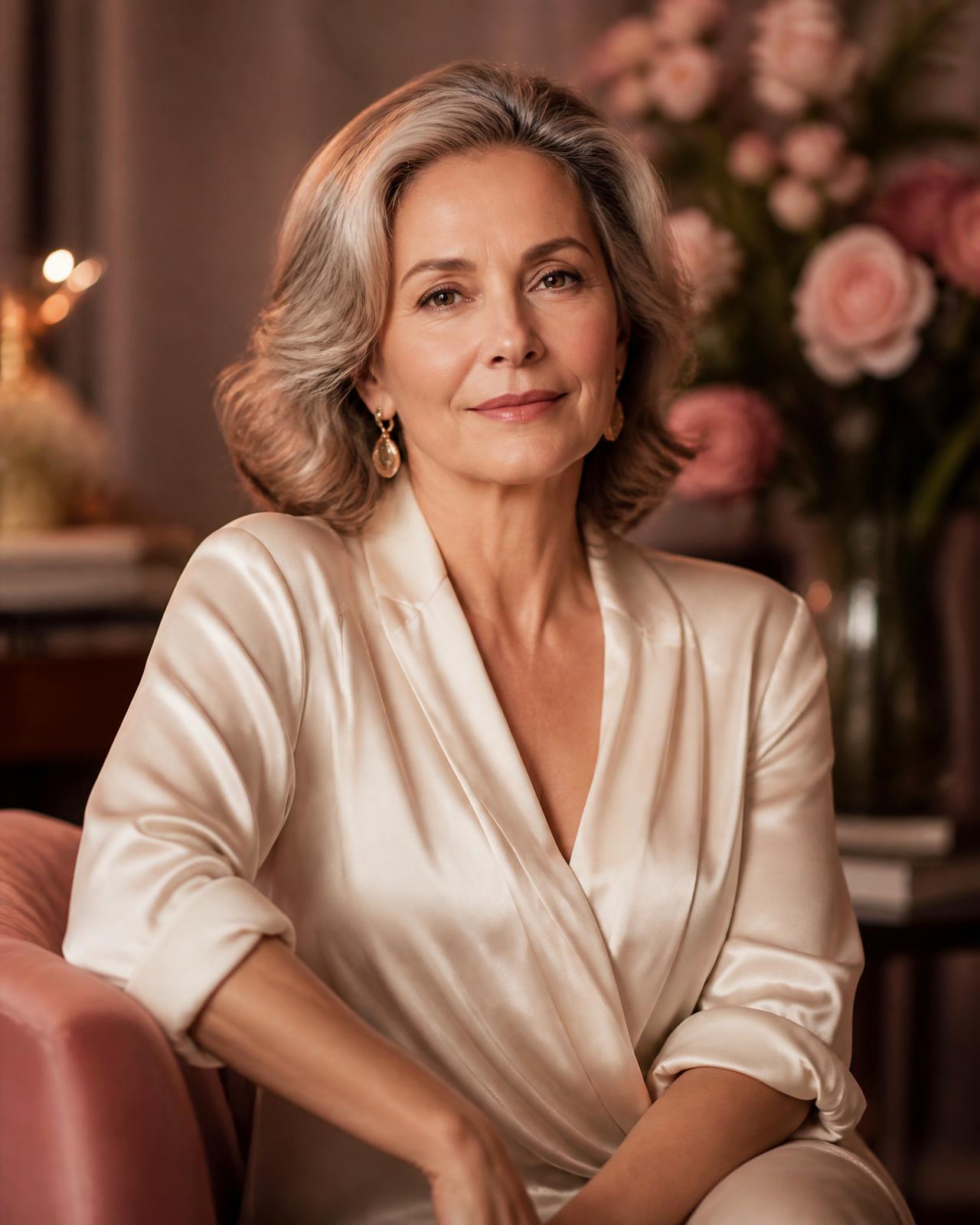 Mulher madura elegante e confiante